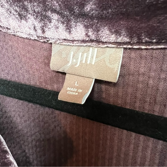 J. JILL Eggplant Corduroy Tunic Jacket, L - Picture 8 of 10